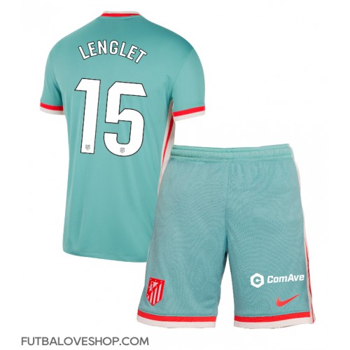 Dres Atletico Madrid Clement Lenglet #15 Preč pre deti 2024-25 Krátky Rukáv (+ trenírky)